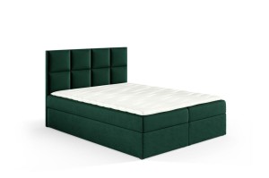 Boxspringbett Kleo 120x200cm dunkelgrün - Stoff Riviera 38