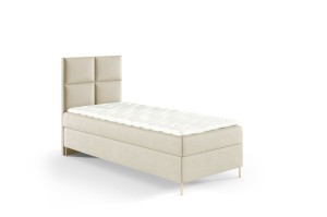 Boxspringbett mit Füßen Kleo 90x200cm beige - Stoff Riviera 21
