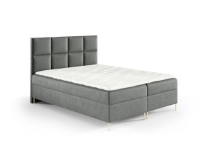 Boxspringbett mit Füßen Kleo 180x200cm hellgrau - Stoff Riviera 91