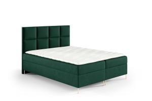 Boxspringbett mit Füßen Kleo 200x200cm dunkelgrün - Stoff Riviera 38