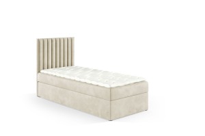 Boxspringbett Lira 90x200cm beige - Stoff Riviera 21
