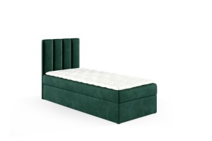 Boxspringbett Nila 90x200cm dunkelgrün - Stoff Riviera 38
