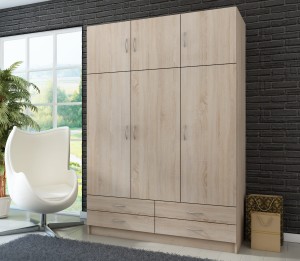 Drehtür Kleiderschrank Stella 135 2-farbig