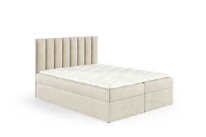 Boxspringbett mit Bettkasten Nila 180x200cm beige - Stoff Riviera 21