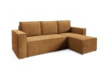 Ecksofa Korda honiggelb mit Schlaffunktion - Stoff Poso 001