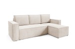 Ecksofa Korda beige mit Schlaffunktion - Stoff Poso 105