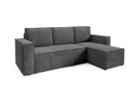 Ecksofa Korda anthrazit mit Schlaffunktion - Stoff Poso 115