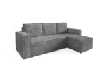 Ecksofa Korda grau mit Schlaffunktion - Stoff Abriamo 07