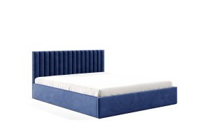 Polsterbett Fino 140x200 dunkelblau - Stoff Riviera 81