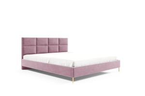 Polsterbett Kleo mit Füßen 160x200 zartrosa - Stoff Riviera 62