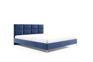 Polsterbett Kleo mit Füßen 160x200 dunkelblau - Stoff Riviera 81