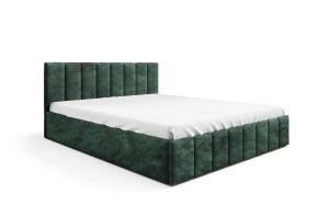 Polsterbett Lena 140x200 boucle dunkelgrün - Stoff Abriamo 9