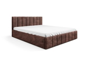 Polsterbett Lena 160x200 boucle braun - Stoff Abriamo 12