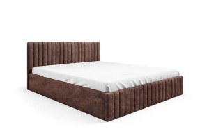 Polsterbett Solaris 180x200 boucle braun - Stoff Abriamo 12