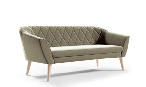 Skandinavisches Sofa Victoria 3-Sitz beige - Stoff Riviera 16