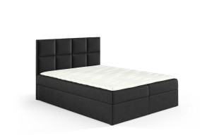 Boxspringbett Kleo 120x200cm schwarz - Stoff Riviera 100