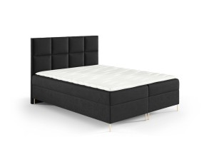 Boxspringbett mit Füßen Kleo 120x200cm schwarz - Stoff Riviera 100