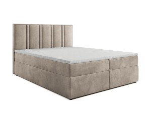 Boxspringbett Ortez 180x200cm beige - Stoff Riviera 16