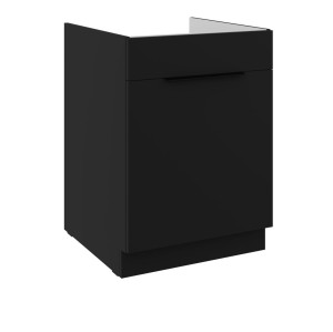  Spülenschrank Siena schwarz 60 ZL 1S BB mit Auszug