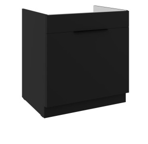 Spülenschrank Siena schwarz 80 ZL 1S BB mit Auszug
