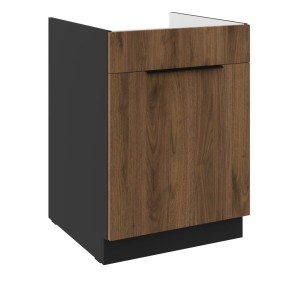  Spülenschrank Monza Nussbaum 60 ZL 1S BB mit Auszug