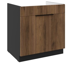  Spülenschrank Monza Nussbaum 80 ZL 1S BB mit Auszug