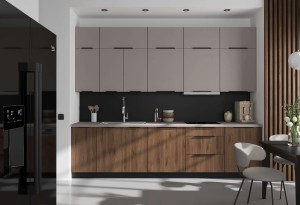 Küchenmöbel-Set Kochzeile Arona/ Monza 300cm mit Arbeitsplatte