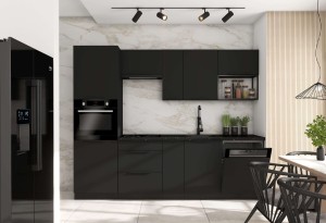 Küchenmöbel-Set "C" Kochzeile Siena 260cm mit Arbeitsplatte