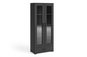 Vitrine 80 cm Futura F8 schwarz