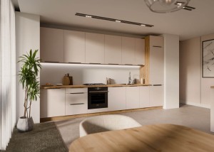 Küchenmöbel-Set Solea Cashmere 390cm mit Arbeitsplatte