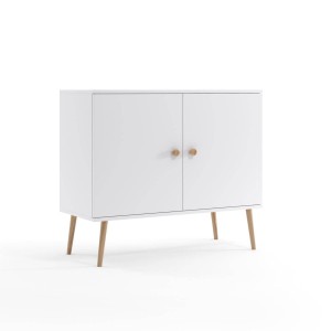Kommode Bolea 2D 100 cm mit Türen - weiß
