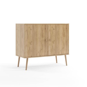 Kommode Bolea 2D 100 cm mit Türen - Eiche Craft Gold