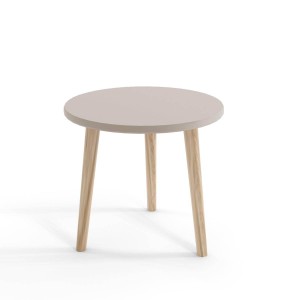Kafeetisch Bolea 67 cm auf Holzbeinen - Kaschmir