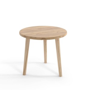 Kafeetisch Bolea 67 cm auf Holzbeinen - Eiche Craft Gold