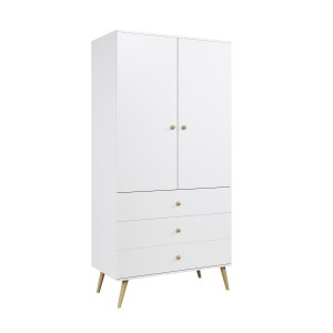 Schrank Bolea 2D3S 100 cm - weiß