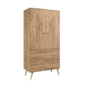 Schrank Bolea 2D3S 100 cm - Eiche Craft Gold