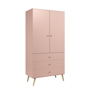 Schrank Bolea 2D3S 100 cm - Rosa