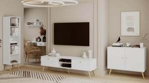 Wohnzimmer-Set Bolea"A" - weiß