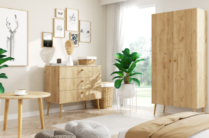 Wohnzimmer-Set Bolea "B" - Eiche Craft Gold