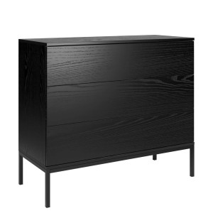 Kommode Indura 3S 100 cm - schwarz