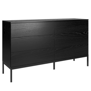 Kommode Indura 6S 150 cm - schwarz