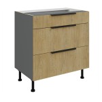 Unterschrank Cremona Anthrazit 80 D 3S BB