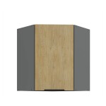 Eck- Hängeschrank Cremona Anthrazit 60x60 GN-72 1F (45°)