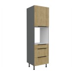 Backofenumbauschrank Cremona Anthrazit 60 DPS-215 3S 1F