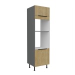 Umbauschrank für Backofen und Mikrowelle Cremona Anthrazit 60 DPM-215 2F