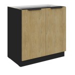 Unterschrank Cremona schwarz 80 D 2F BB