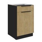 Unterschrank Cremona schwarz 50 D 1F 1S BB