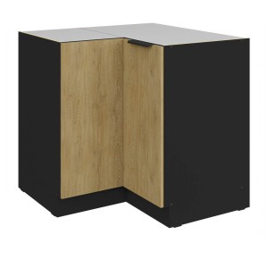 Eckunterschrank Cremona schwarz 90x90 DN 2F BB