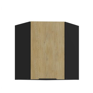 Eck-Hängeschrank Cremona schwarz 60x60 GN-72 1F (45°)