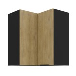 Eck-Hängeschrank Cremona schwarz 60x60 GN-72 2F (90°)